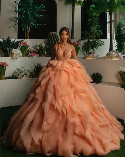 princess one shoulder prom dresses fluffy layered ruffles party dresses sequins v neck a line custom made evening dress, Black;red
princess one shoulder prom dresses fluffy layered ruffles party dresses sequins v neck a line custom made evening dress, Black;red