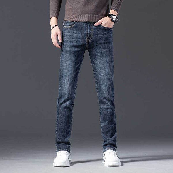 men's casual long pants plush high-end business loose straight fitting autumn jeans men, Blue
men's casual long pants plush high-end business loose straight fitting autumn jeans men, Blue
