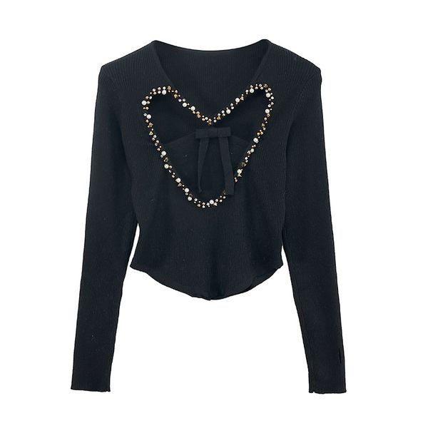 10012 2022 autumn sweaters women's pullover white blue black v neck beads long sleeve brand same style women's yuecheng, White;black
10012 2022 autumn sweaters women's pullover white blue black v neck beads long sleeve brand same style women's yuecheng, White;black