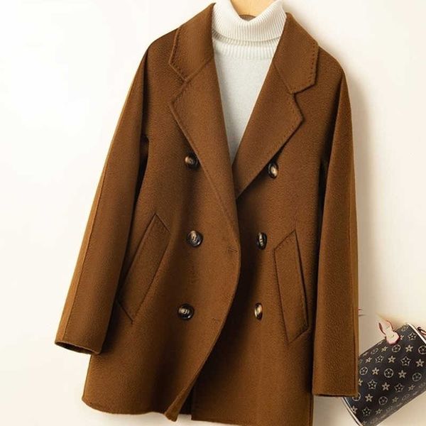 max women woolen coat designer cashmere wools jacket winter short handmade high-end water ripple windbreaker warm down jackets, Black
max women woolen coat designer cashmere wools jacket winter short handmade high-end water ripple windbreaker warm down jackets, Black