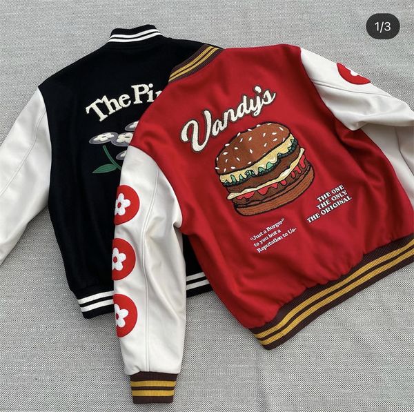 men's jackets high street fashion baseball suit retro woolen leather sleeve jacket wizard of oeno ins jacket lcouple towel embroidery, Black;brown
men's jackets high street fashion baseball suit retro woolen leather sleeve jacket wizard of oeno ins jacket lcouple towel embroidery, Black;brown