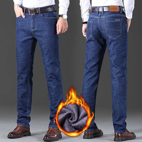 thickened plush straight jeans elastic loose middle-aged casual autumn and new trousers, Blue
thickened plush straight jeans elastic loose middle-aged casual autumn and new trousers, Blue