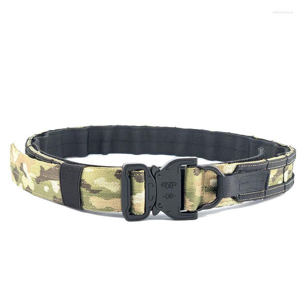 belts men's tactical belt military survival molle multi function double layer combat training multicam battle metal buckle, Black;brown
belts men's tactical belt military survival molle multi function double layer combat training multicam battle metal buckle, Black;brown