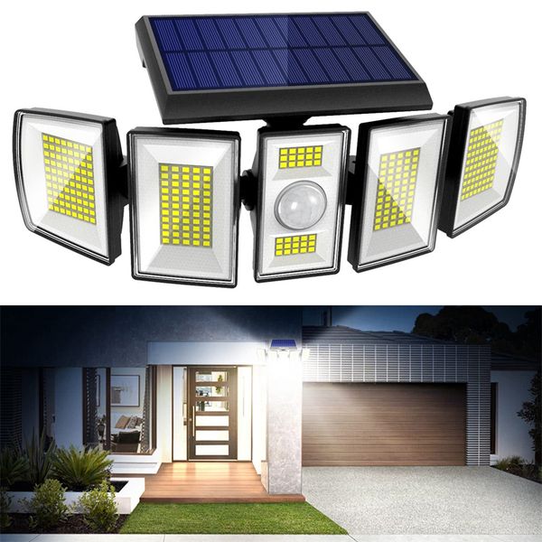 Garden Decorations Solar Motion Sensor Lights Outdoor 5 Heads 300 LED Street Lamp Waterproof 360° Adjustable Wide Angle Security 221025
Garden Decorations Solar Motion Sensor Lights Outdoor 5 Heads 300 LED Street Lamp Waterproof 360° Adjustable Wide Angle Security 221025