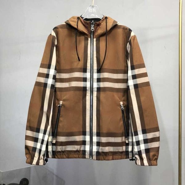 bb designer jacket mens zip cardigan coat bur hooded jacket men women tb plaid can wear windbreaker on both sides, Black;brown
bb designer jacket mens zip cardigan coat bur hooded jacket men women tb plaid can wear windbreaker on both sides, Black;brown