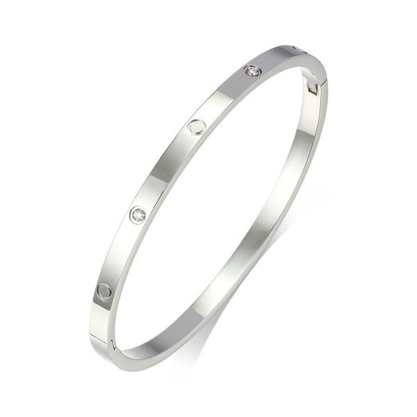 box 4mm titanium steel cuff bracelet no gold silver and rose woman man luxury bangle couple jewelry lover gift, White
box 4mm titanium steel cuff bracelet no gold silver and rose woman man luxury bangle couple jewelry lover gift, White
