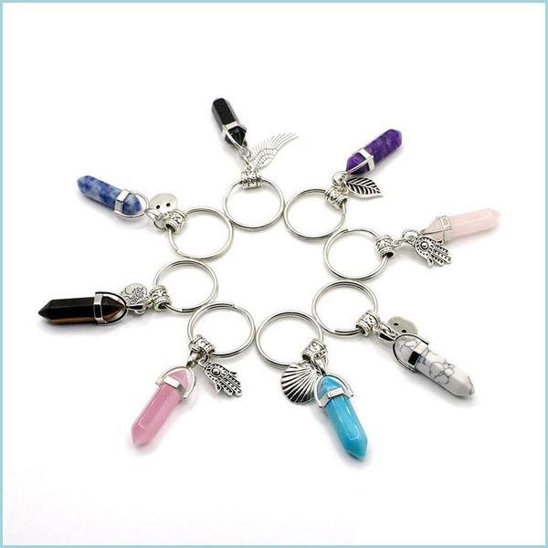 keychains lanyards dhs charms natural stone keychain women keyring fashion keyholder boho jewelry car 8 stlyes drop delivery 2022 dhafg, Silver
keychains lanyards dhs charms natural stone keychain women keyring fashion keyholder boho jewelry car 8 stlyes drop delivery 2022 dhafg, Silver