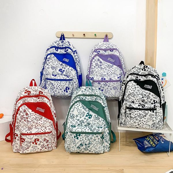 dhl50pcs school bags student nylon cartoon prints large capacity solid backpack bag mix color
dhl50pcs school bags student nylon cartoon prints large capacity solid backpack bag mix color