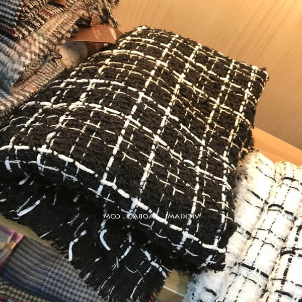 women black tassels scarves chenille scarf lattice restaurant bedroom small fragrant color matching warm scarf woven jacquard, Blue;gray
women black tassels scarves chenille scarf lattice restaurant bedroom small fragrant color matching warm scarf woven jacquard, Blue;gray