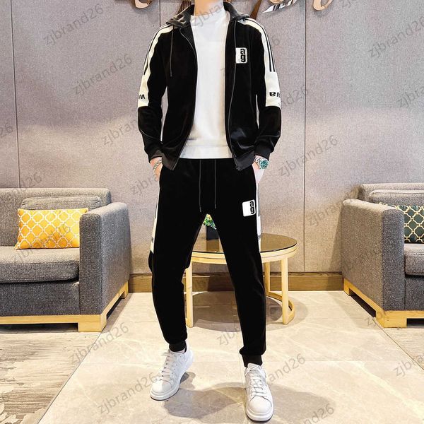 designer two piece pants womens high-end roman cotton tracksuit contrast color striped zippered hooded coat drawstring letters print trouser, White
designer two piece pants womens high-end roman cotton tracksuit contrast color striped zippered hooded coat drawstring letters print trouser, White