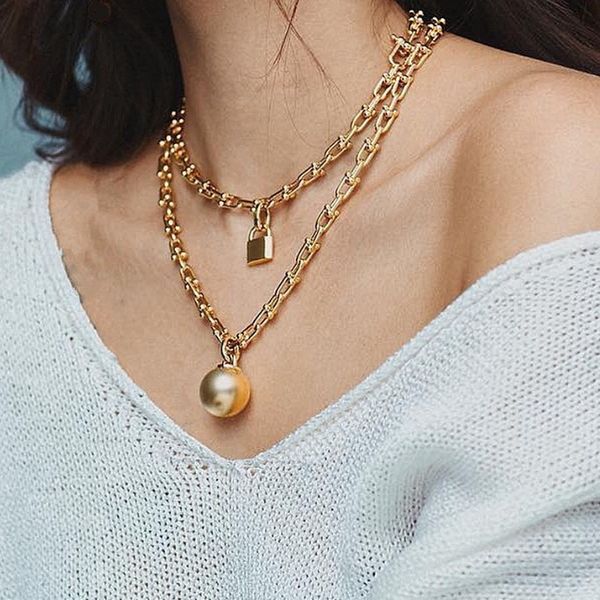 europe and the united states u chain round ball button lock necklace clavicle chain necklace multi-layer irregular collar simple punk, Silver
europe and the united states u chain round ball button lock necklace clavicle chain necklace multi-layer irregular collar simple punk, Silver
