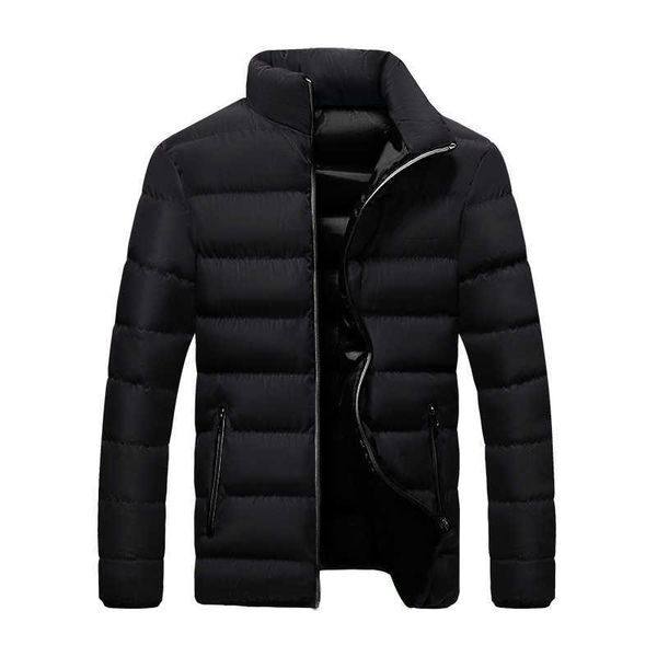 men's 2022 cotton padded clothes coat winter new stand collar down jacket, Black
men's 2022 cotton padded clothes coat winter new stand collar down jacket, Black