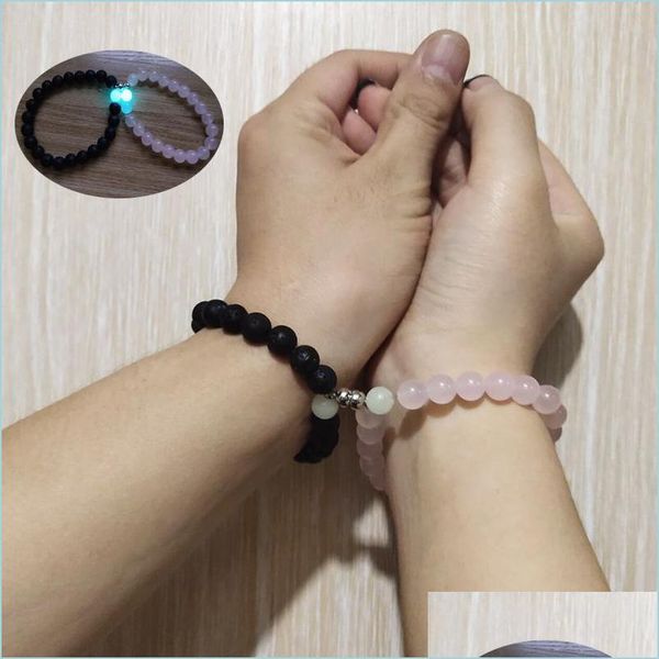charm bracelets 2pcs/set glowing magnet couple bracelets vintage lava stone distance paired bracelet lovers jewelry valentines day g dhzg5, Golden;silver
charm bracelets 2pcs/set glowing magnet couple bracelets vintage lava stone distance paired bracelet lovers jewelry valentines day g dhzg5, Golden;silver