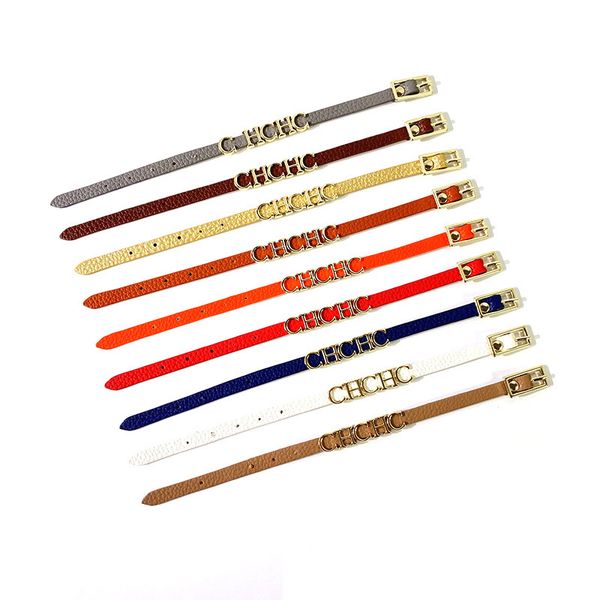 fashion brand jewerlry ch letter leather bracelet for women wide multicolor bangle signle round, Golden;silver
fashion brand jewerlry ch letter leather bracelet for women wide multicolor bangle signle round, Golden;silver