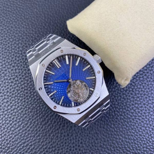 r8 men's watch calibre 2950 tourbillon movement diameter 41 mm thickness 12.5 mm steel watchband sapphire crystal glass 26530, Slivery;brown
r8 men's watch calibre 2950 tourbillon movement diameter 41 mm thickness 12.5 mm steel watchband sapphire crystal glass 26530, Slivery;brown
