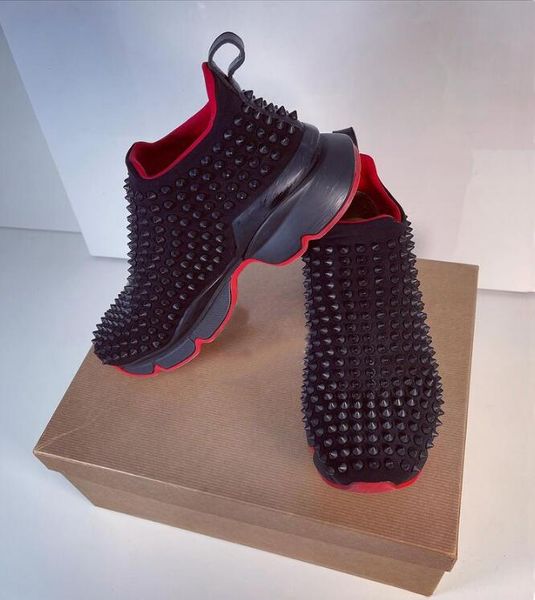 red-bottoms boot christians luxury designer shoes couple's spiked sneakers red sock spikes low spike-sock nneoprene rubber flat tr jxi, Black
red-bottoms boot christians luxury designer shoes couple's spiked sneakers red sock spikes low spike-sock nneoprene rubber flat tr jxi, Black