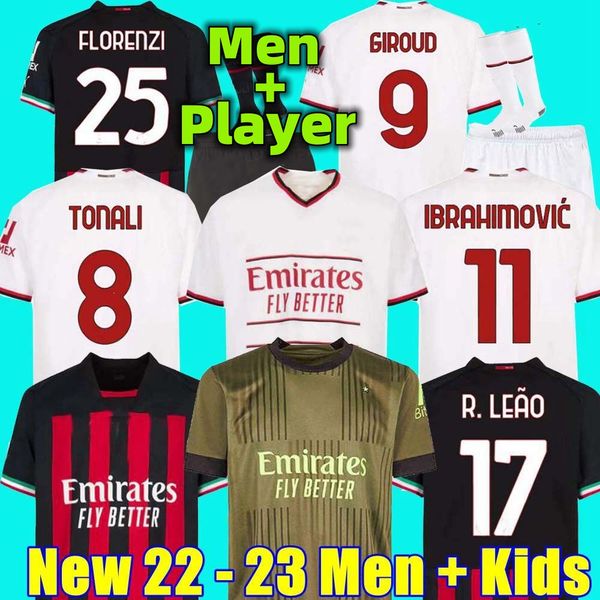 ibrahimovic 22 23 soccer jerseys ac milans giroud r. leao bennacer kessie romagnoli calhanoglu tonali rebic 2022 2023 football shirt maillot, Black;yellow
ibrahimovic 22 23 soccer jerseys ac milans giroud r. leao bennacer kessie romagnoli calhanoglu tonali rebic 2022 2023 football shirt maillot, Black;yellow