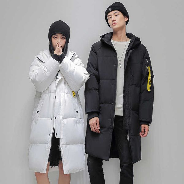down jacket men's 2022 winter new trend medium long thick warm youth fashion coat, Black
down jacket men's 2022 winter new trend medium long thick warm youth fashion coat, Black