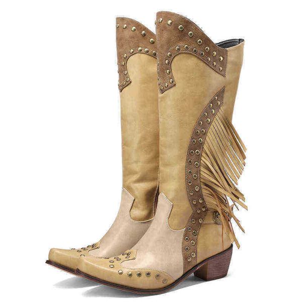 designer boots thick heel pointed rivet knight western cowboy women fashion vintage tassel martin booties 220802, Black
designer boots thick heel pointed rivet knight western cowboy women fashion vintage tassel martin booties 220802, Black