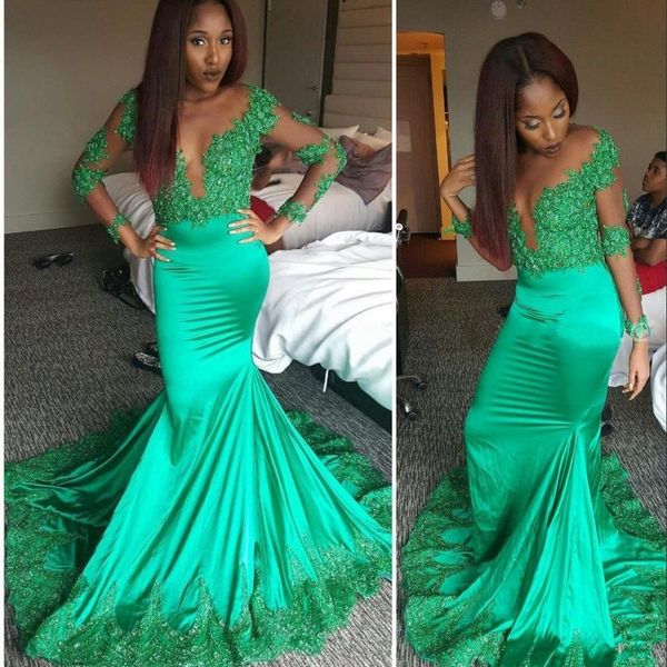 2023 green beaded prom dresses scoop neck long sleeves beaded sequins sweep train custom made ruched evening party gowns vestidos formal occ, Black
2023 green beaded prom dresses scoop neck long sleeves beaded sequins sweep train custom made ruched evening party gowns vestidos formal occ, Black