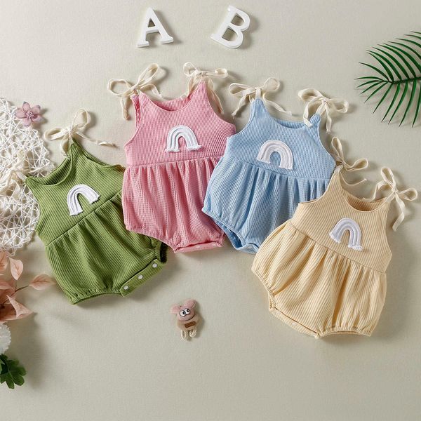 rompers infants baby girls jarretel romper rainbow printed sleeveless spaghetti straps short jumpsuit playsuit summer clothing j220922, Blue
rompers infants baby girls jarretel romper rainbow printed sleeveless spaghetti straps short jumpsuit playsuit summer clothing j220922, Blue