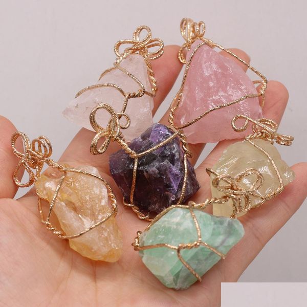 charms wire wrap irregar chakra natural stone charms pendant reiki healing crystal charm fashion diy necklace jewelry making wholesa dha2a, Bronze;silver
charms wire wrap irregar chakra natural stone charms pendant reiki healing crystal charm fashion diy necklace jewelry making wholesa dha2a, Bronze;silver