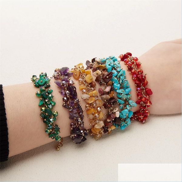 charm bracelets natural stone chips agates bracelet amethysts crystal gravel stretch bracelets bangles 6 colors drop delivery 2022 je dhcga, Golden;silver
charm bracelets natural stone chips agates bracelet amethysts crystal gravel stretch bracelets bangles 6 colors drop delivery 2022 je dhcga, Golden;silver