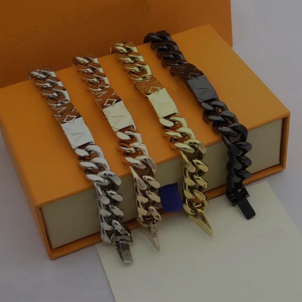 europe america fashion style men lady women titanium steel thick chain bracelet with engraved v initials flower square pendant m62285a, Black
europe america fashion style men lady women titanium steel thick chain bracelet with engraved v initials flower square pendant m62285a, Black