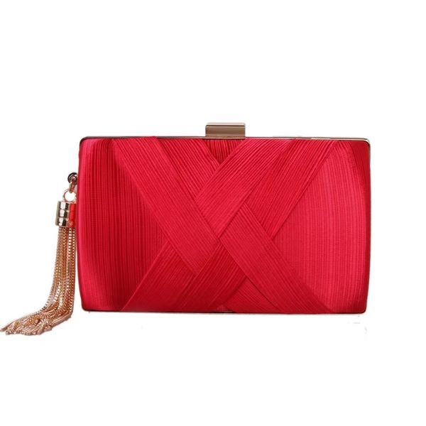 2022 tassel chain dinner bag european and american silk woven evening bag a5043, Black
2022 tassel chain dinner bag european and american silk woven evening bag a5043, Black