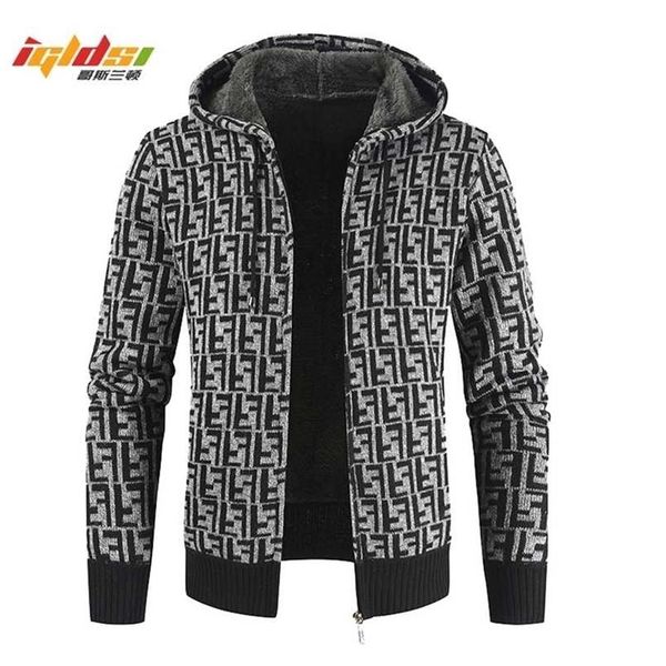 men's winter striped sweatercoat thick fleece warm jacket zipper wool hooded cardigan jumpers male long sleeve knitted sweate255j, White;black
men's winter striped sweatercoat thick fleece warm jacket zipper wool hooded cardigan jumpers male long sleeve knitted sweate255j, White;black