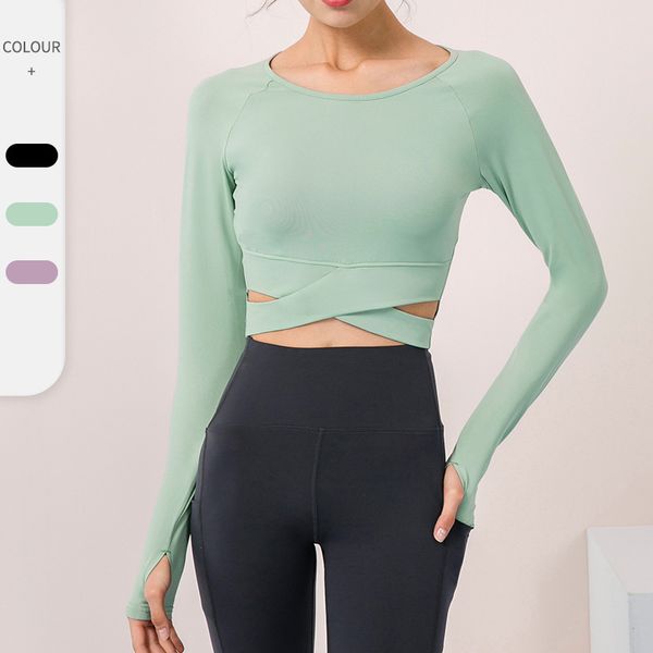lulu women autumn and winter yoga wear long-sleeved female slim sports running fitness clothing with chest pad elastic tights
lulu women autumn and winter yoga wear long-sleeved female slim sports running fitness clothing with chest pad elastic tights