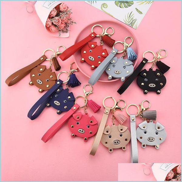 keychains lanyards cute leather pig animal keychain with rivet crystal women girls korean style tassel bag hanging pendant key rin dh6gx, Silver
keychains lanyards cute leather pig animal keychain with rivet crystal women girls korean style tassel bag hanging pendant key rin dh6gx, Silver