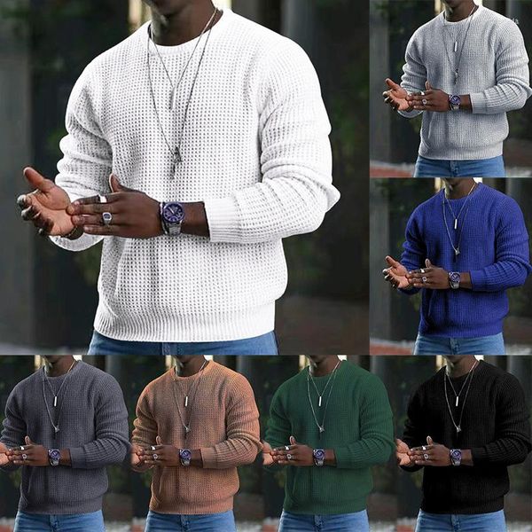 men's sweaters autumn/winter 2022 cotton sport men's solid color waffle round neck jumper in euro size, White;black
men's sweaters autumn/winter 2022 cotton sport men's solid color waffle round neck jumper in euro size, White;black
