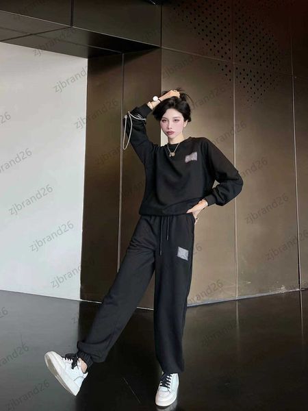 two piece pants womens letter printing hoodless long sleeve regular pullover coat drawstring belt loose casual trousers simple versatile sty, White
two piece pants womens letter printing hoodless long sleeve regular pullover coat drawstring belt loose casual trousers simple versatile sty, White