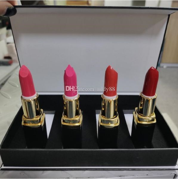 c famous makeup matte lipstick 4 color black tube long lasting waterproof velvet lipsticks 4pcs / set
c famous makeup matte lipstick 4 color black tube long lasting waterproof velvet lipsticks 4pcs / set
