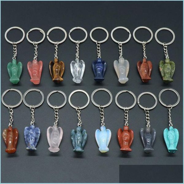key rings healing reiki chakra carved angel natural stone key rings pendant keychain crystal chakras quartz chains jewelry accessori dhnw2, Slivery;golden
key rings healing reiki chakra carved angel natural stone key rings pendant keychain crystal chakras quartz chains jewelry accessori dhnw2, Slivery;golden