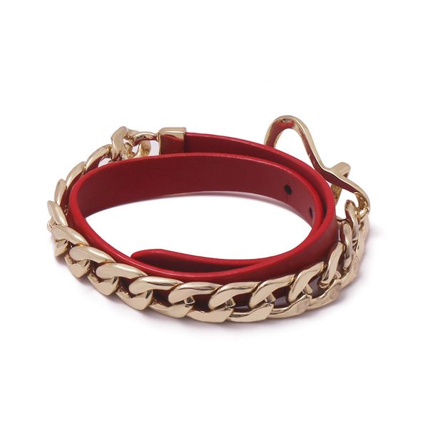 brand jewerlry bracelet rivet leather bracelet for women multicolor bangle with chain, Golden;silver
brand jewerlry bracelet rivet leather bracelet for women multicolor bangle with chain, Golden;silver