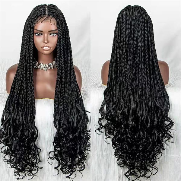 38inch lace front synthetic box braid straight wig simulation human hair lace frontal perruques bz2, Black;brown
38inch lace front synthetic box braid straight wig simulation human hair lace frontal perruques bz2, Black;brown