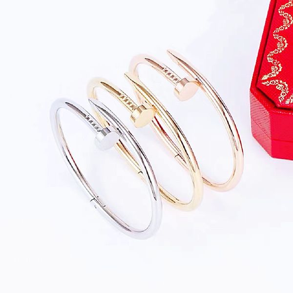european and american nail bangle classic designer women's bracelet 18k gold couple cuff 316l stainless steel jewelry gift, Black
european and american nail bangle classic designer women's bracelet 18k gold couple cuff 316l stainless steel jewelry gift, Black