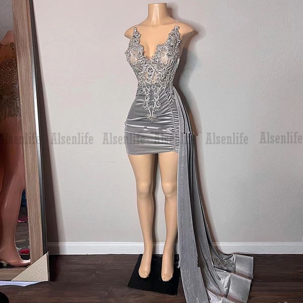 sparkly short prom dress velvet beads birthday party cocktail homecoming gowns robe de bal graduation wear, Black
sparkly short prom dress velvet beads birthday party cocktail homecoming gowns robe de bal graduation wear, Black