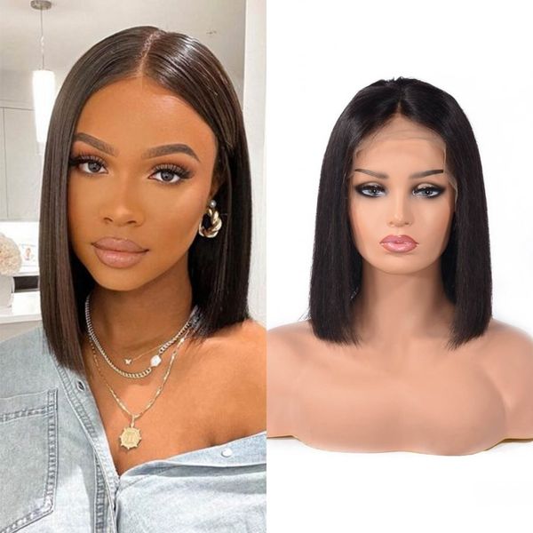 brazilian straight short bob frontal wig 13x4 transparent lace front human hair wigs for women, Black;brown
brazilian straight short bob frontal wig 13x4 transparent lace front human hair wigs for women, Black;brown