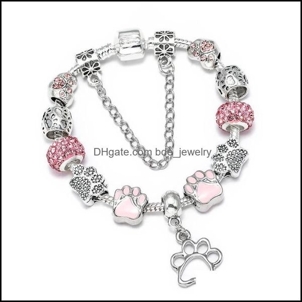 charm bracelets charm bracelets seialoy sier color shiny pink footprints beaded for women girls original fashion diy jewelry gifts w dhdfq, Golden;silver
charm bracelets charm bracelets seialoy sier color shiny pink footprints beaded for women girls original fashion diy jewelry gifts w dhdfq, Golden;silver