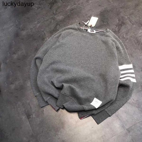 men's hoodies designer sweatshirts tb waffle four bar round neck sweater men women hoodie, Black
men's hoodies designer sweatshirts tb waffle four bar round neck sweater men women hoodie, Black