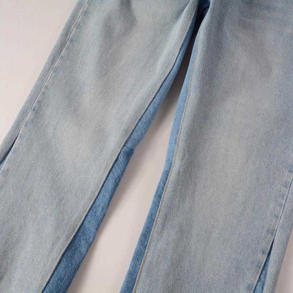 wide leg jeans bulletless washing horn splicing slim fitting jeans men's #9103, Blue
wide leg jeans bulletless washing horn splicing slim fitting jeans men's #9103, Blue
