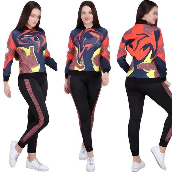j2760 european and american women's pants two piece casual digital print shirt set, White
j2760 european and american women's pants two piece casual digital print shirt set, White