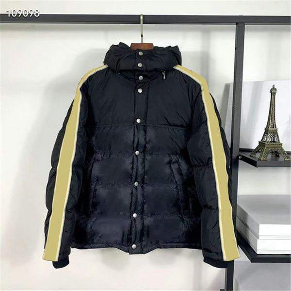 trendy men hooded down coats thick warm jackets coat designer male sports zipper down parkas, Black
trendy men hooded down coats thick warm jackets coat designer male sports zipper down parkas, Black