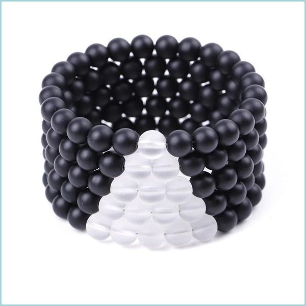 charm bracelets lover matted black white glass beads bracelet men buddha handmade bracelets summer women jewelry gift drop delivery 2 dhp6d, Golden;silver
charm bracelets lover matted black white glass beads bracelet men buddha handmade bracelets summer women jewelry gift drop delivery 2 dhp6d, Golden;silver
