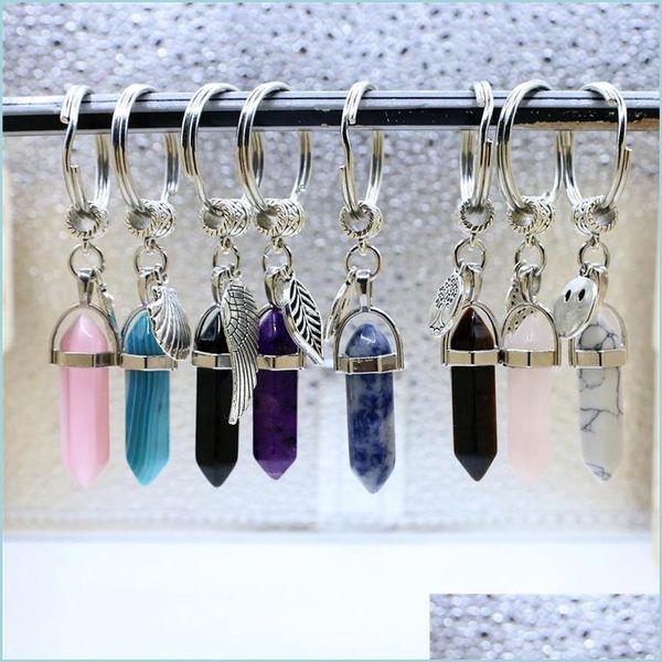 keychains lanyards charms natural stone keychain women keyring fashion keyholder boho jewelry car 8 stlyes drop delivery 2022 acces dhi08, Silver
keychains lanyards charms natural stone keychain women keyring fashion keyholder boho jewelry car 8 stlyes drop delivery 2022 acces dhi08, Silver