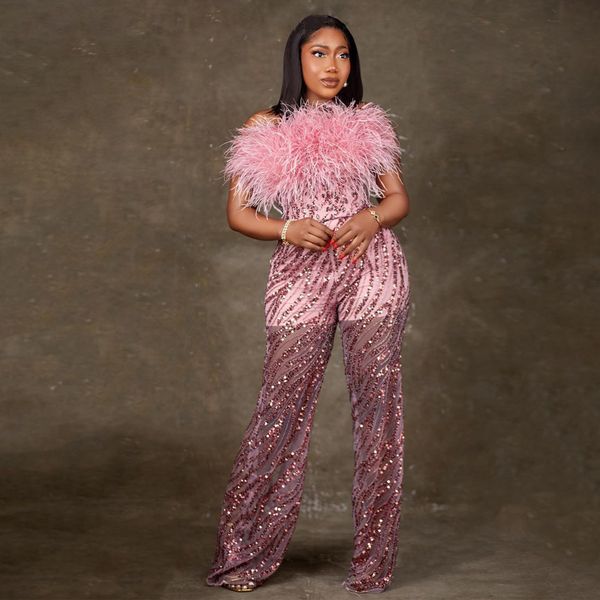 plus size feathers jumpsuit prom dresses sequins illusion party dresses back lace up custom made evening dress, Black;red
plus size feathers jumpsuit prom dresses sequins illusion party dresses back lace up custom made evening dress, Black;red