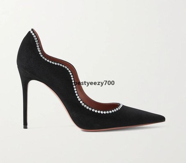 sandal amina muaddi runway shoes italy pumps romy crystal-embellished suede ojy, Black
sandal amina muaddi runway shoes italy pumps romy crystal-embellished suede ojy, Black